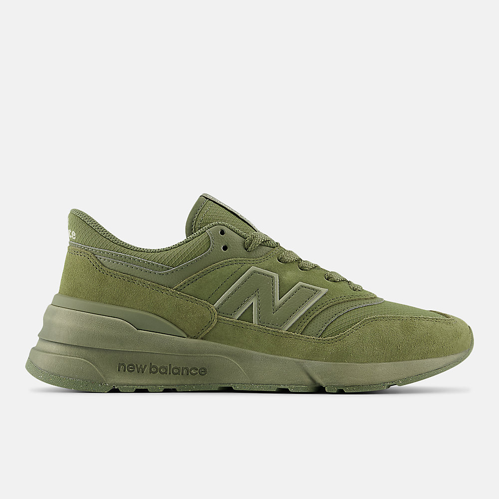 New Balance 997R Shoes Dark Olivine with Olivine